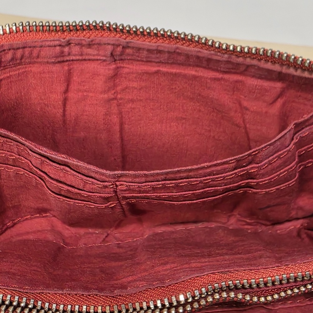 Cowboy Bags Wallet - Red Leather - Weave Pattern Western Style - Picture 7 of 12